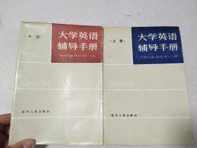 96年老版本：    大学英语辅导手册.    (上、中册) 2册合售，品见实图和描述