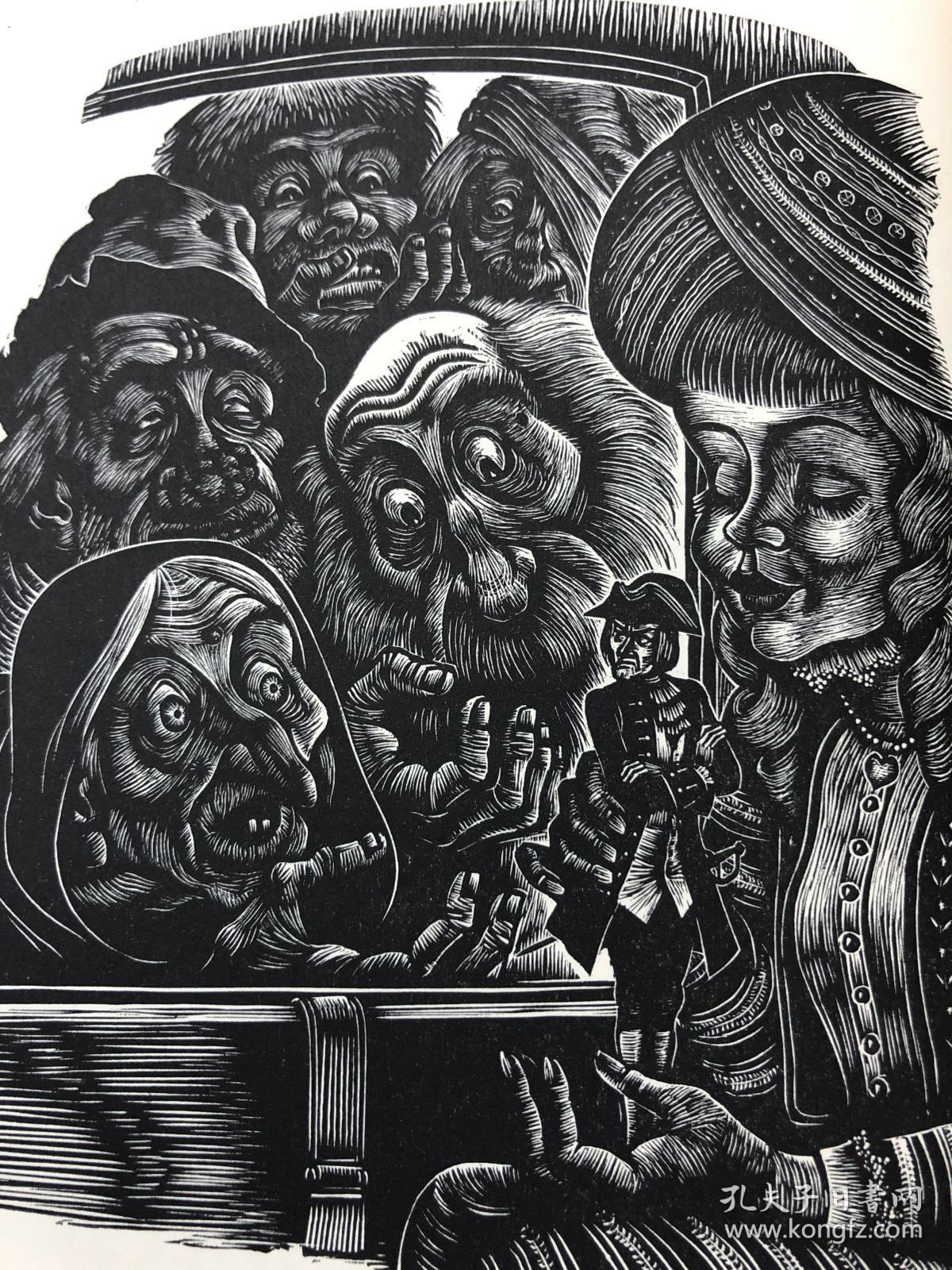 gullivers travels 格列夫游记 著名木刻画家fritz eichenberg插图