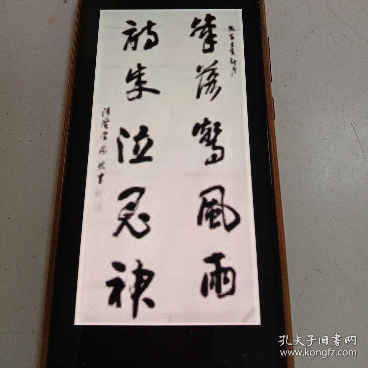 笔落惊风雨诗成泣鬼神草书对联南通书法家张晓有需求可定制