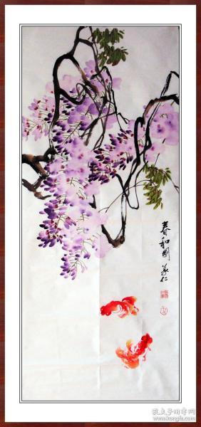 杨义仁,国画《春和图,保真包邮▉甘肃省天水市书