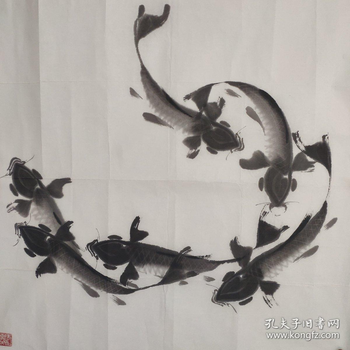 画鱼名家马利群鱼图保真