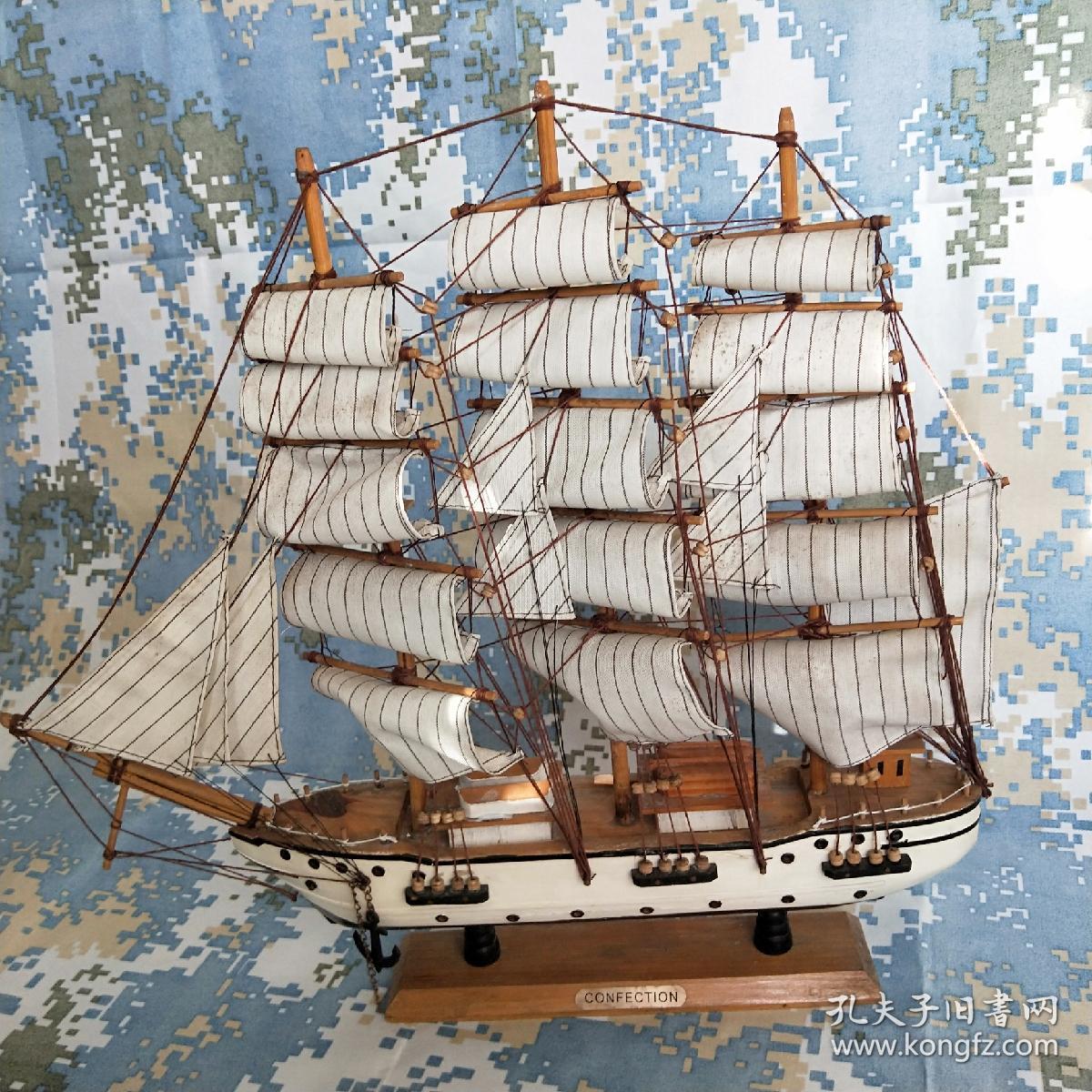 木制古帆船模型confection号-胜利号,海盗船,战舰帆船一帆风顺.