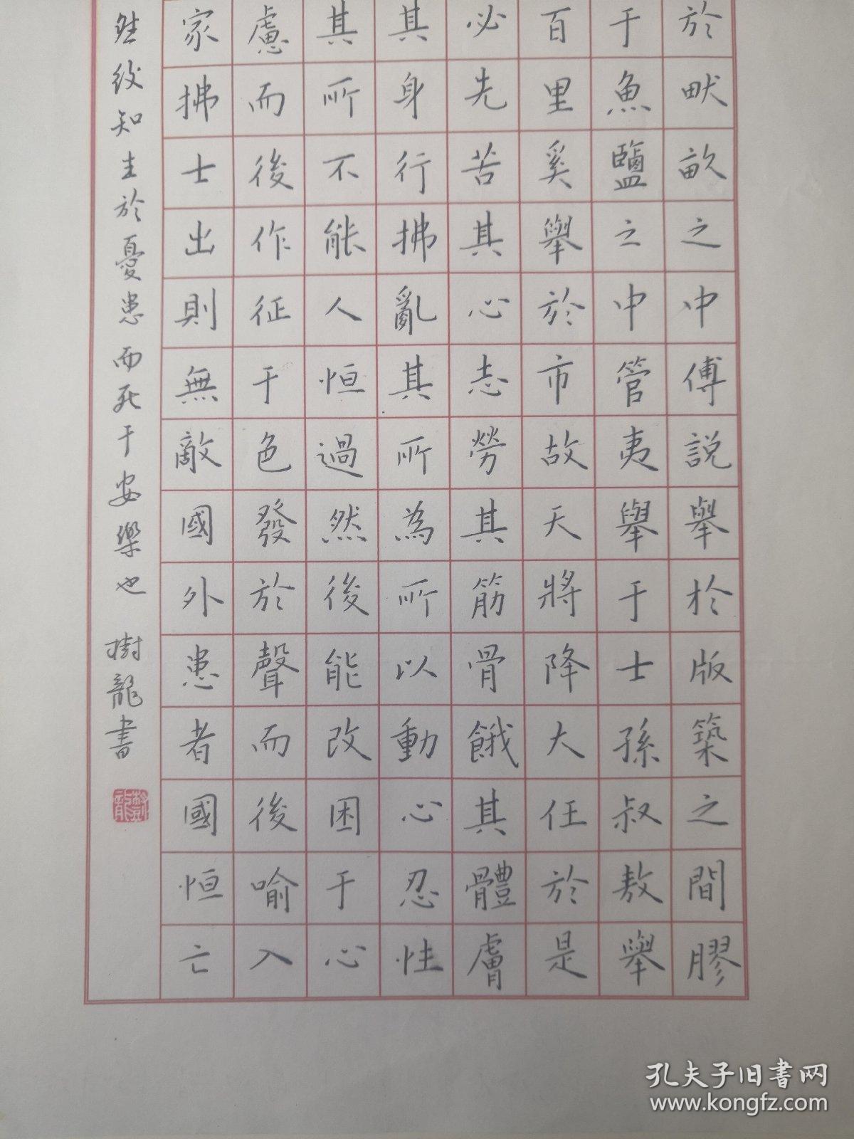 河北高碑店- 书法名家 杨树龙 钢笔书法(硬笔书法) 1件 出版作品,出版