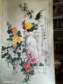 中国现代著名中国画家、书法家.[ 李云祥 ].花鸟作品一幅尺寸150cm㐅86cm