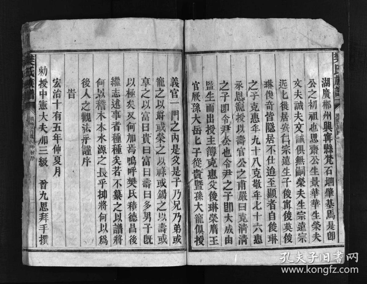 樊氏族谱 [10卷]复印件