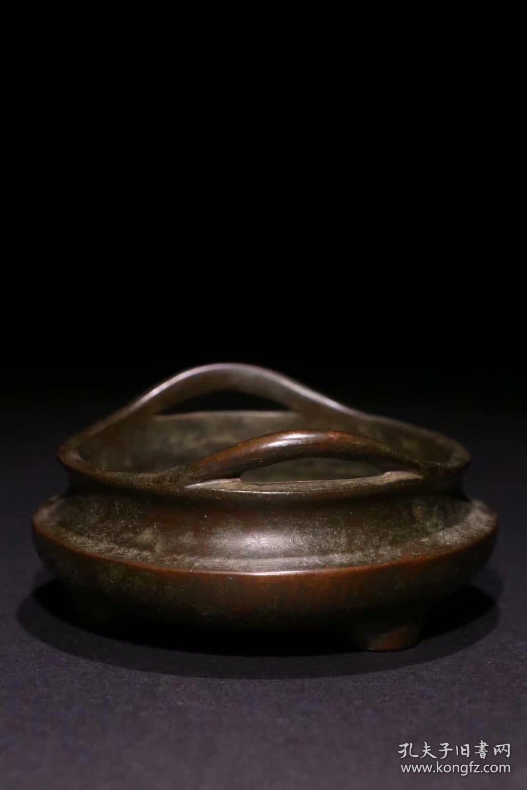 【私家款"清风对饮"双耳香炉】