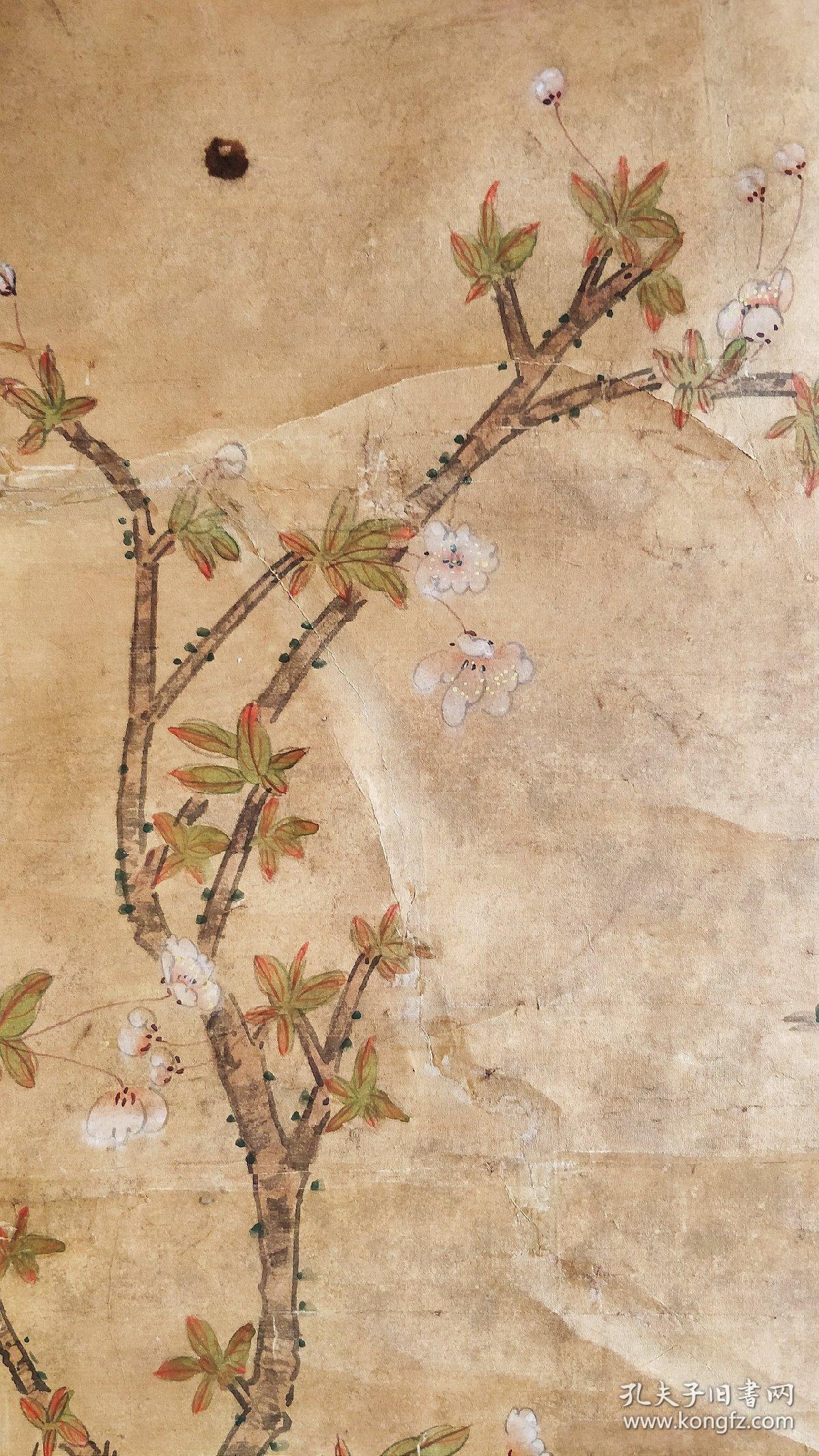 清末民初佚名绢本花鸟轴