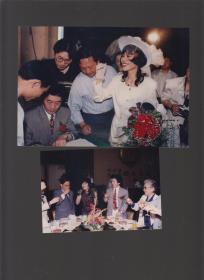 江西画报社照片：台湾女作家玄小佛与大陆导演杨延晋 结婚典礼 2张（著名艺术摄影家祖忠人拍）