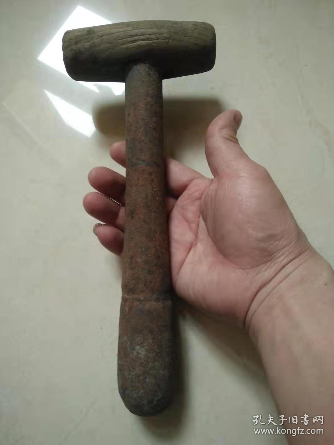 清代老中医器具药店捣药的铁药杵民俗老物件收藏健身棒