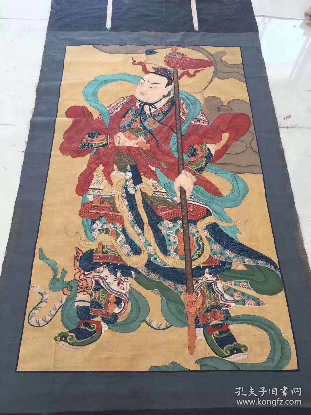 清末民初水陆画 — 道教 五显灵官马元帅,尺幅巨大