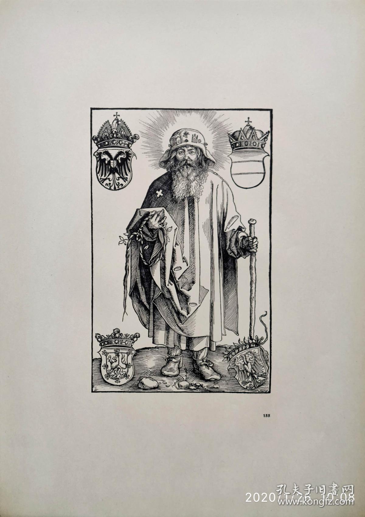 巨幅丢勒名画1910年复刻版丢勒albrechtdürer系列木刻版画朝圣的圣徒