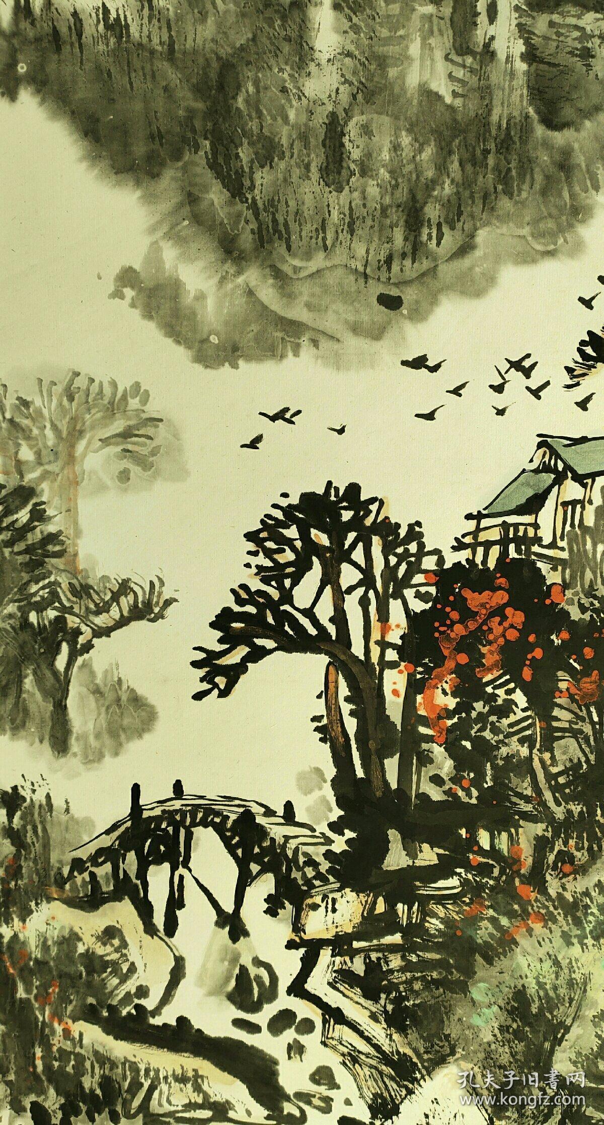 中国美术家协会会员刘善传山水画国画秋山图