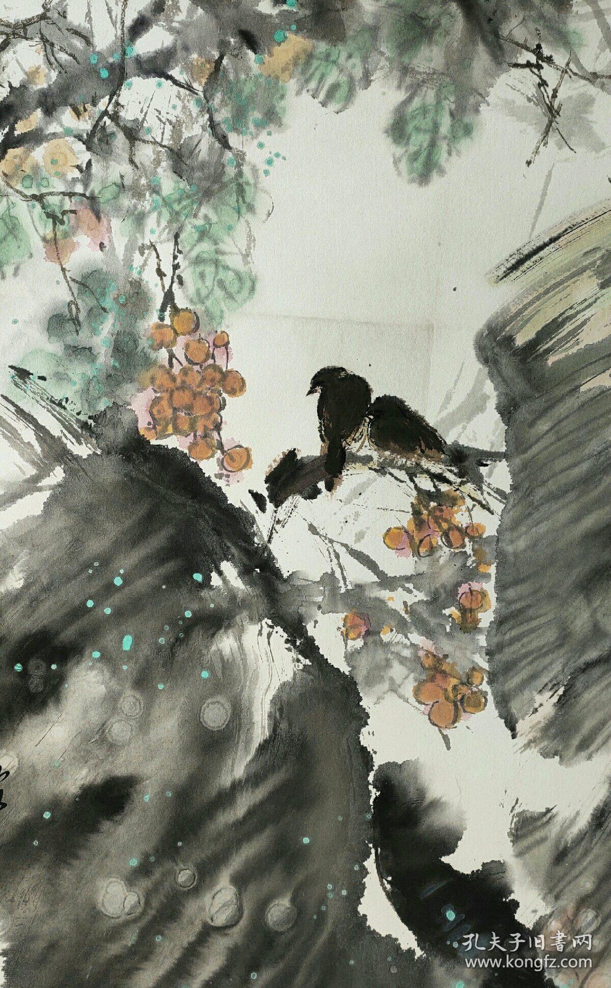 广西美术家协会会员李兆宗写意花鸟画国画绿荫