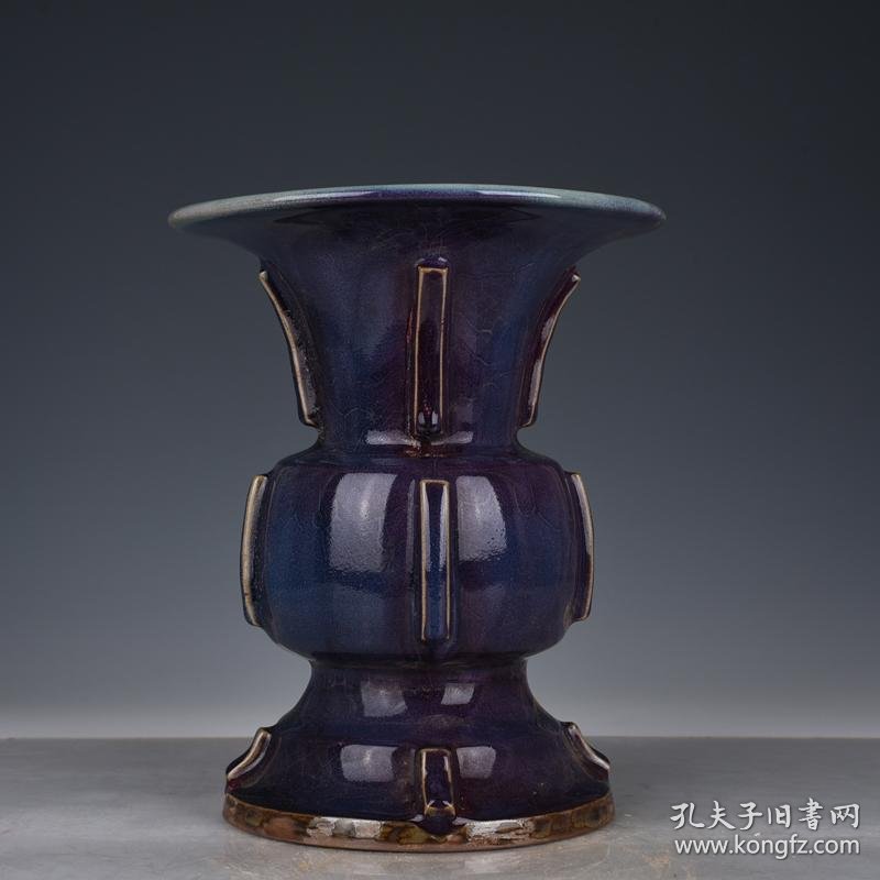 特价秒杀1880★精品瓷器■【★★宋钧窑丁香紫釉出戟尊