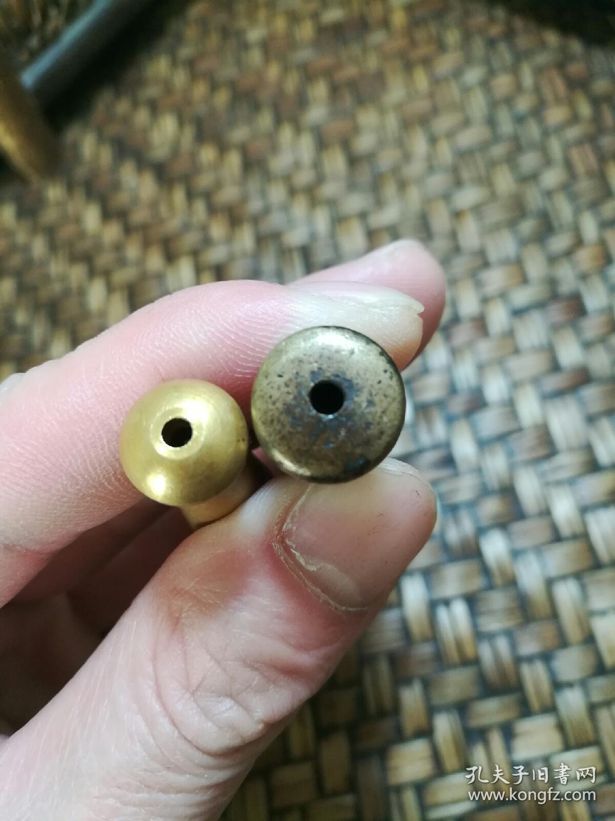 2个铜烟嘴老烟嘴老嘴子铜杂件民俗老物件