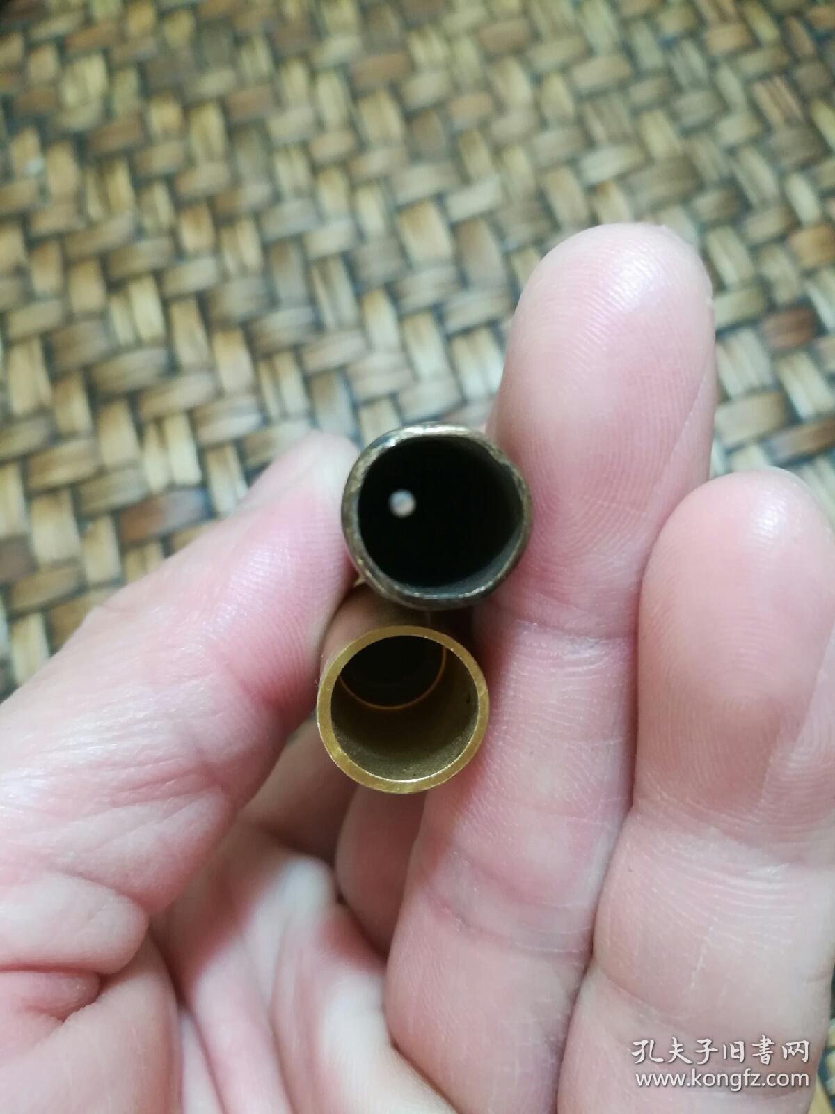 2个铜烟嘴老烟嘴老嘴子铜杂件民俗老物件