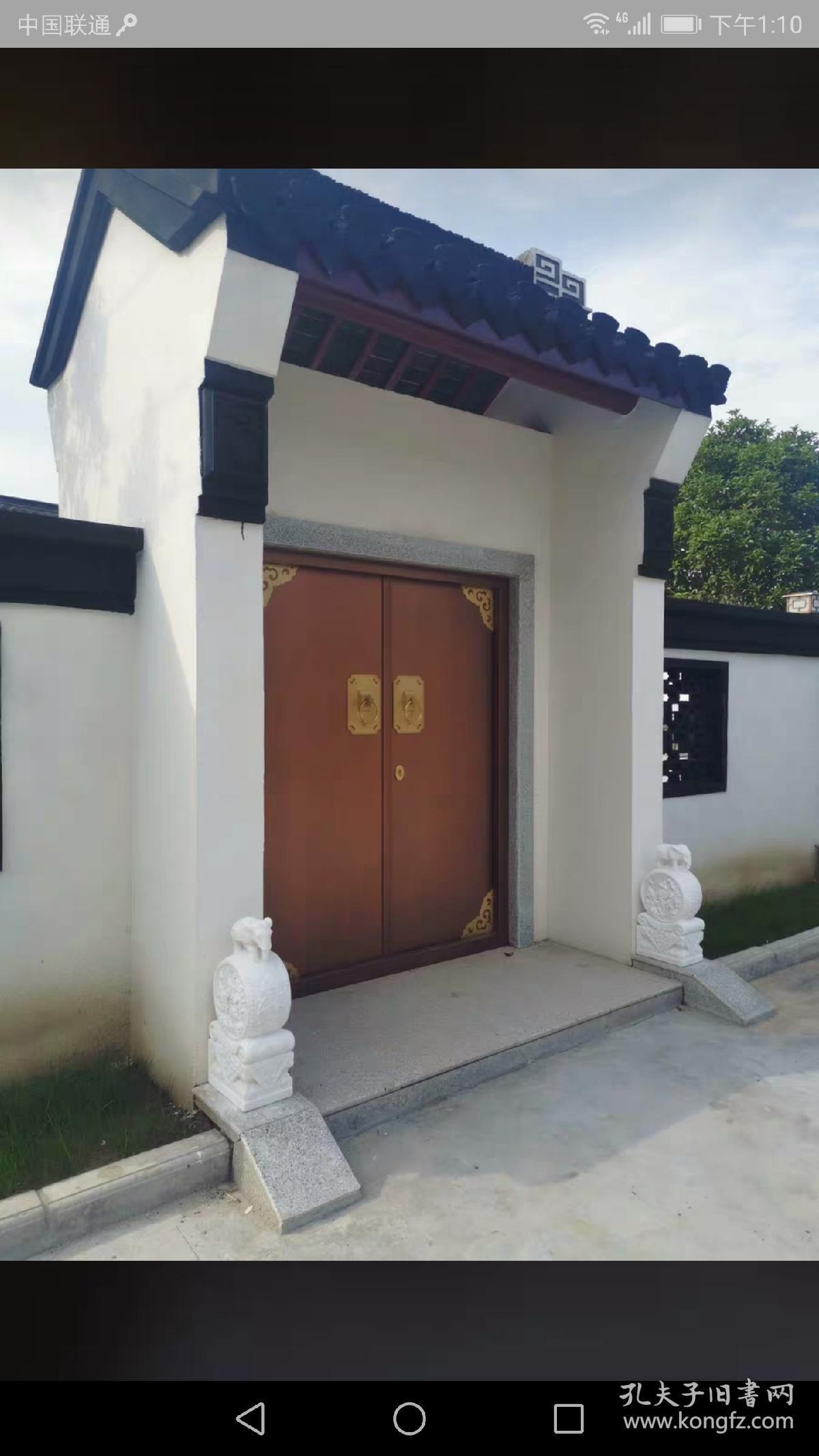 汉白玉抱鼓石门墩大门摆件