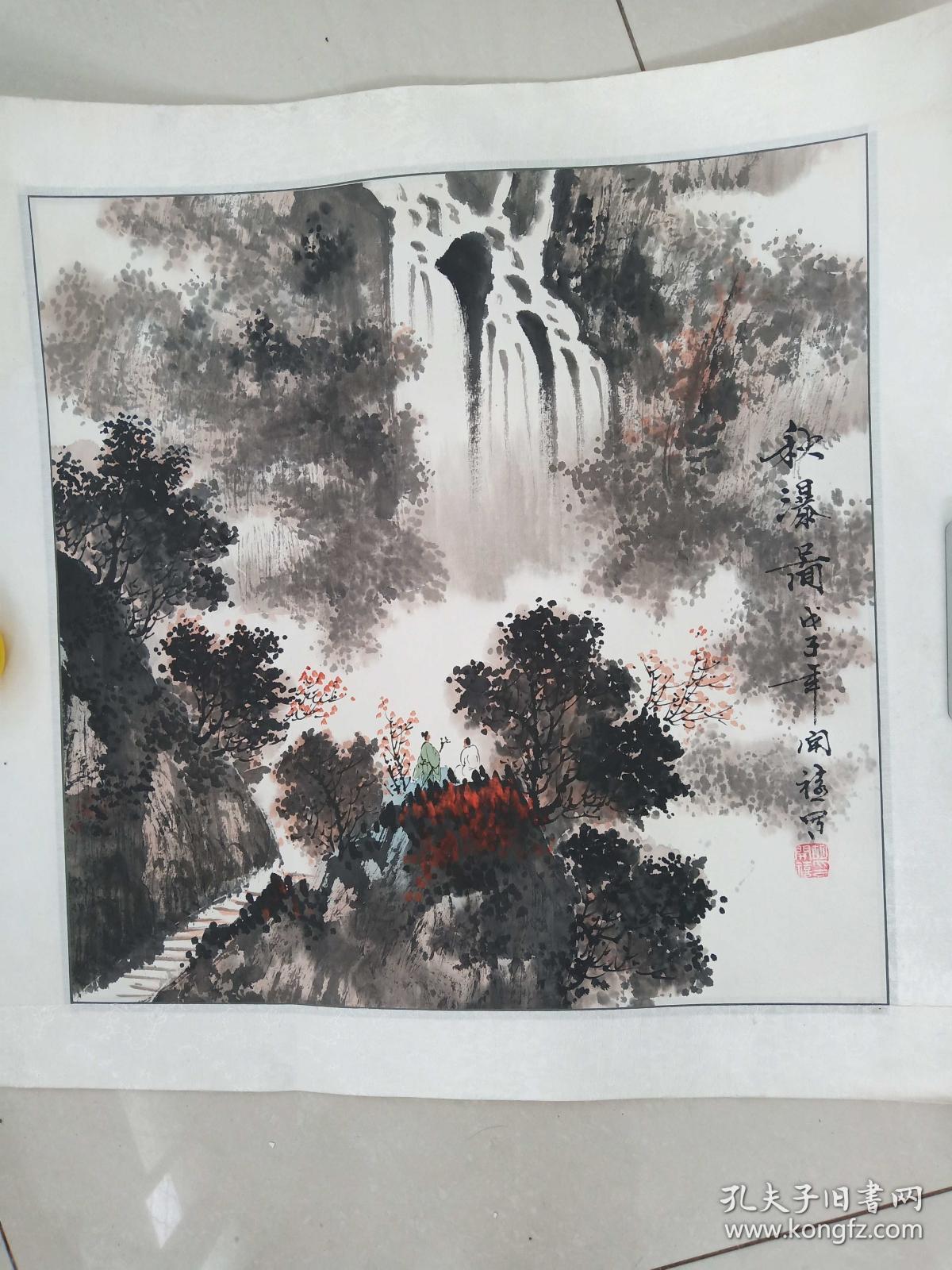 山东著名画家胡开禧作品2平尺多保真