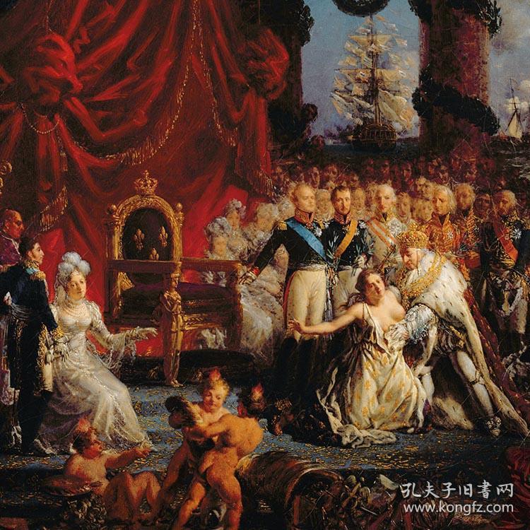 法国波旁王朝路易十八像大铜章18xx年外国纪念章徽章拿破仑勋章