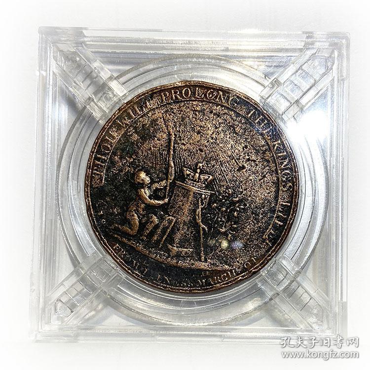 法国波旁王朝路易十八像大铜章18xx年外国纪念章徽章拿破仑勋章