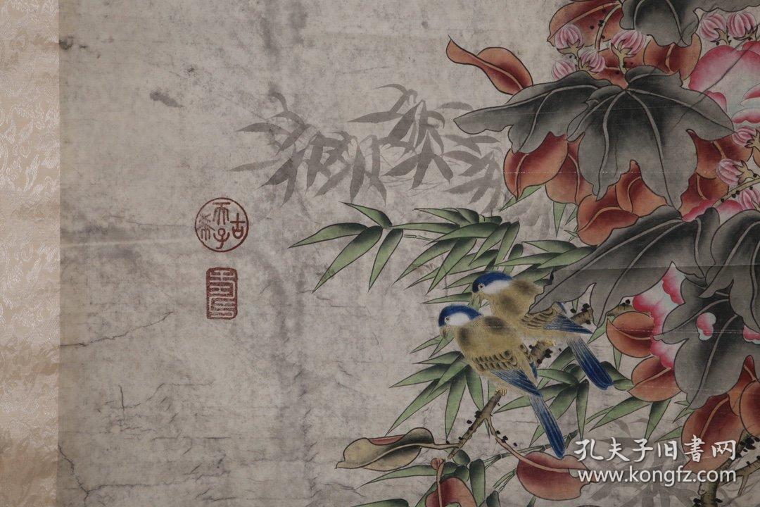 "赵昌"花鸟设色纸本立轴 尺寸:总长201宽77画长132宽64厘米 赵昌,(约