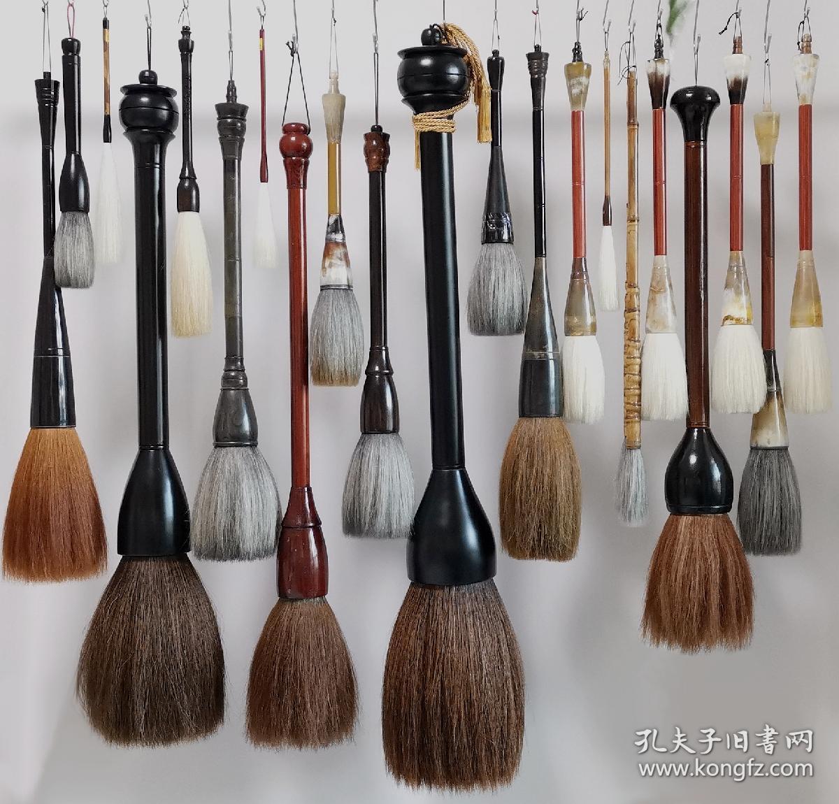 超大特大超长毛笔 榜书地书笔 周虎臣湖羊善琏湖笔 宣笔 大毛笔 老