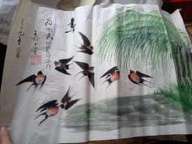 绘画作品 燕子和树【为国庆60周年而作  2009年】　 　　
