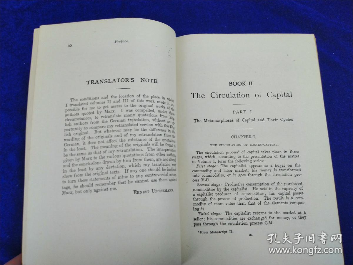 红色收藏资本论三卷英文原版19191921年出版马克思经典著作硬精装869