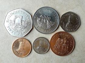 泽西岛硬币6个套