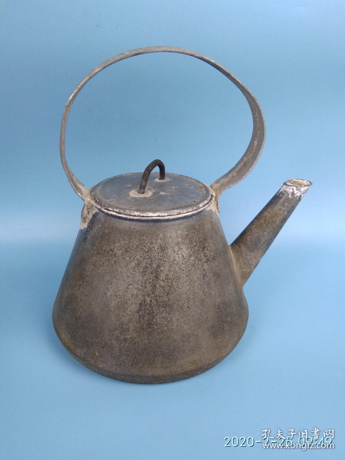 民国铝制老水壶民国生铝【翻砂铸造】的烧水壶煮水壶,造型精致流线型