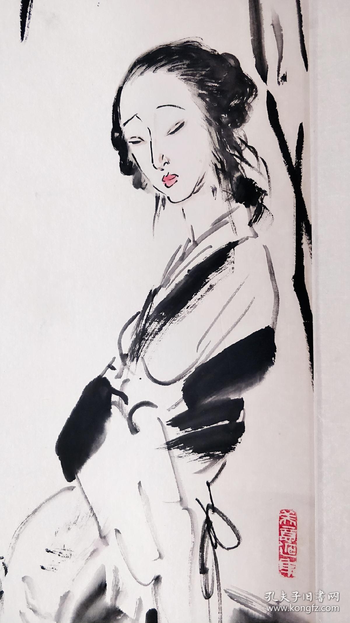 马骥仕女人物条屏