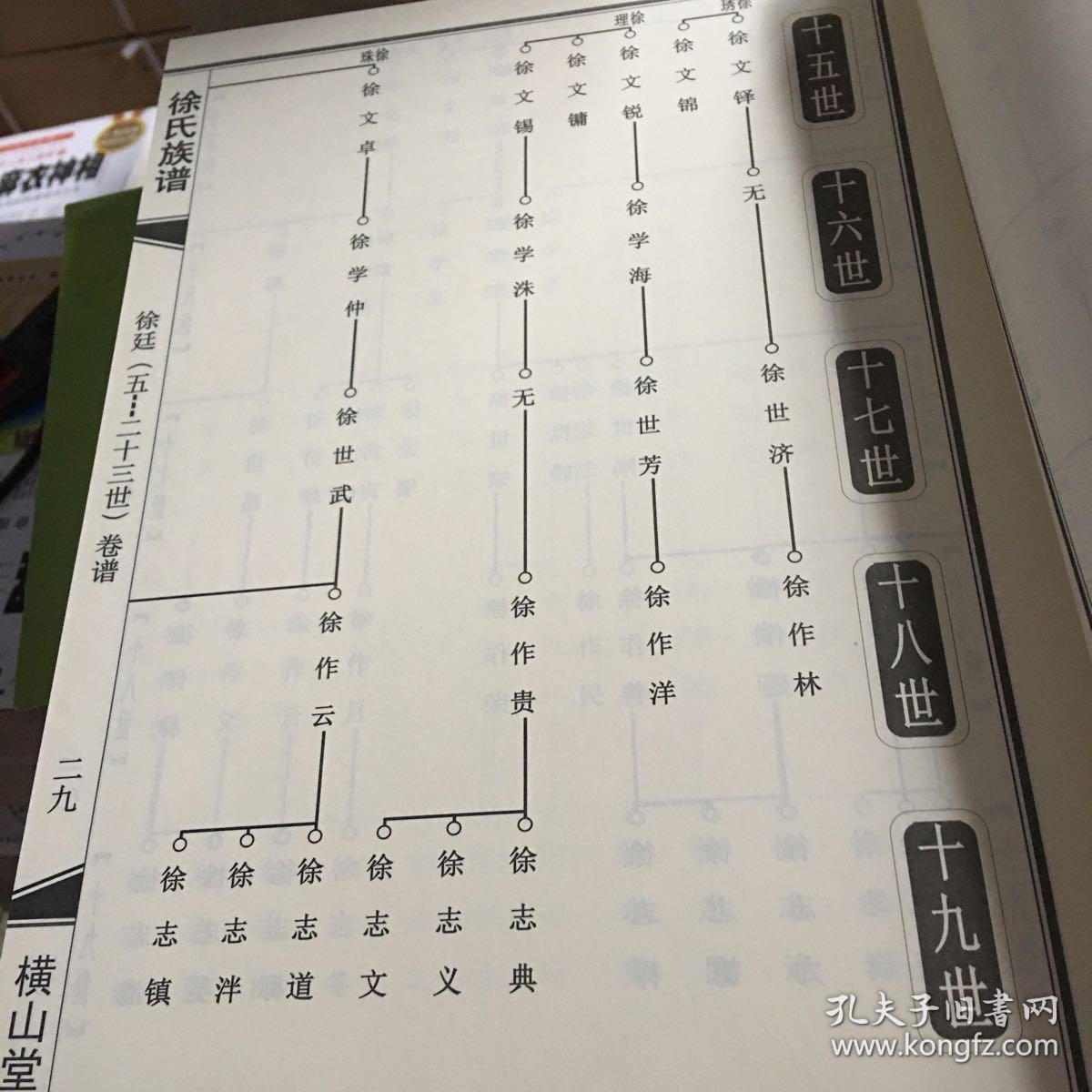 徐氏族谱(横山堂珍藏)二房卷二