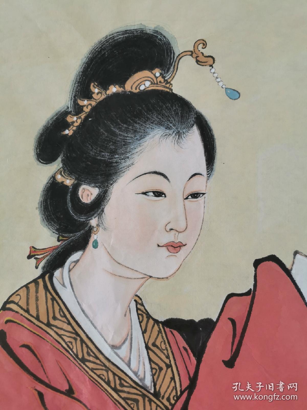 仕女画真迹(生宣纯手绘)