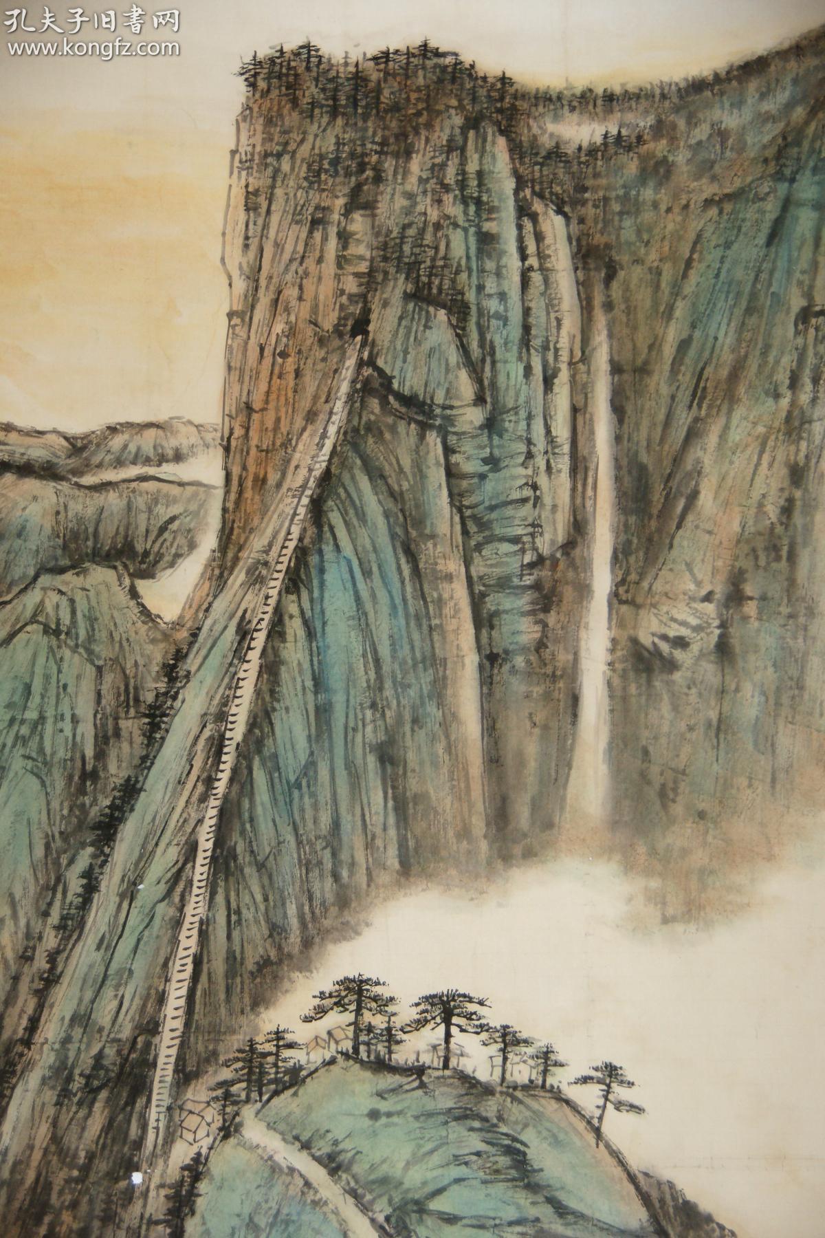 何海霞长安画派创始人之一中国现代著名国画家书法家山水巨幅