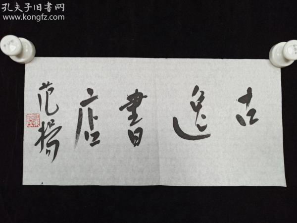 著名画家中国国家画院副院长范扬书法题词古逸书店一幅纸本软片钤印