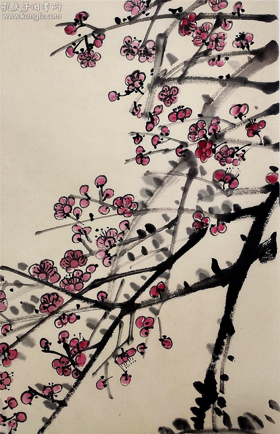 著名国画家,书法家,篆刻家,杭州西泠印社首任社长【吴昌硕】梅花