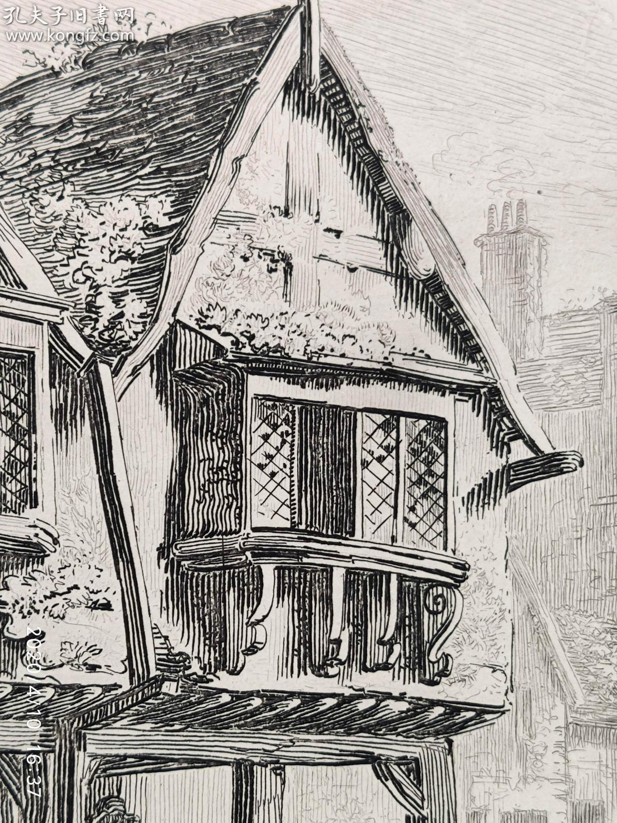 【大英博物馆藏画"原创版画"1809年"古物与遗迹"系列蚀刻铜版画