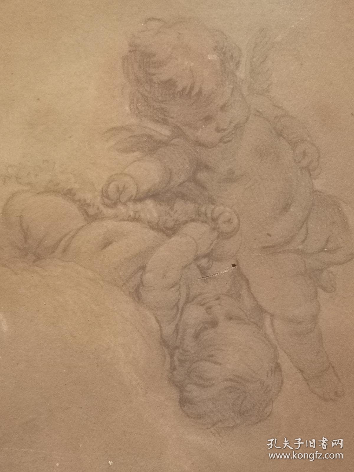 19世纪素描小天使