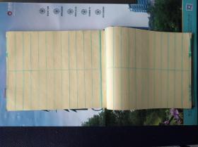 民国杭州市杭城裕泰昌号监制，蓝布封面绿丝栏十二行罗纹纸账本一册全，共38个筒子页76面，品佳，最后一页有少量毛笔字。