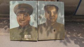 约5-60年代  毛主席画像一幅 油画包老真 带有展览编号 尺寸72*104厘米  画面有破损