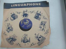 外文老唱片一张  《LINGUAPHONE 78-79》 尺寸25/25厘米