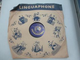 外文老唱片一张《LINGUAPHONE 68-69》 尺寸25/25厘米