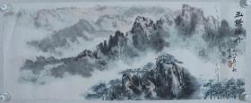 陕西书画家 张建兴 1984年 水墨画作品《玉黛清丹》一幅（纸本托片，画心约2.9平尺，钤印：张）HXTX320561