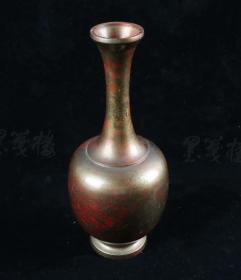 海淘 日本回流：底款“光齐”精美铜器 长颈花瓶一件  HXTX201283