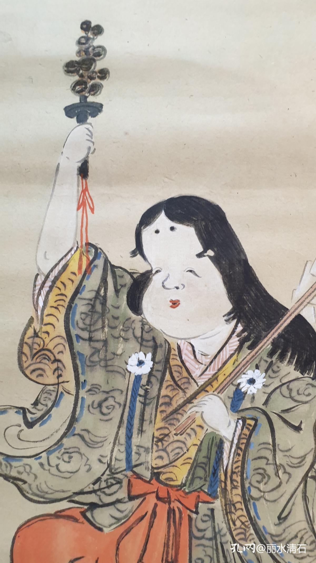 30150 (转店铺) 纸本(葛饰北斋)手绘人物 包老! 老画新裱!