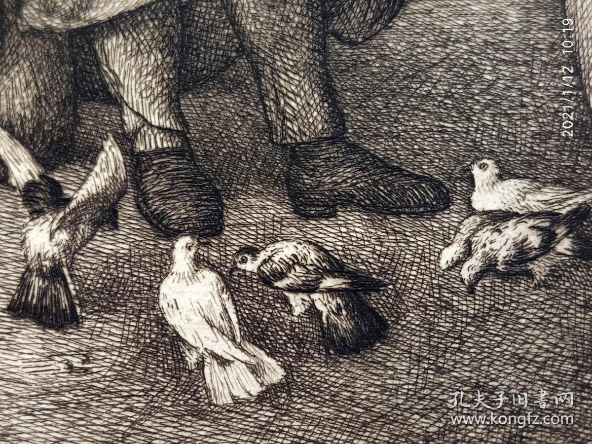 1887年蚀刻铜版画午休英国维多利亚时代象征主义画家沃茨george