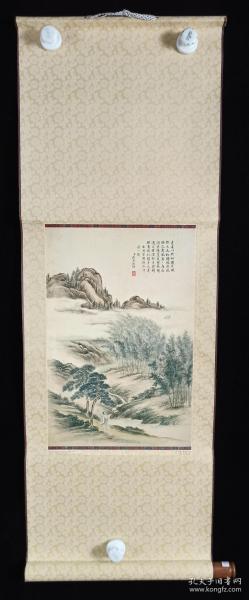 精印 蒋溥 国画作品《画御制诗意册》一幅(纸本立轴,画心约0.9平尺) HXTX328996_蒋溥_孔夫子旧书网