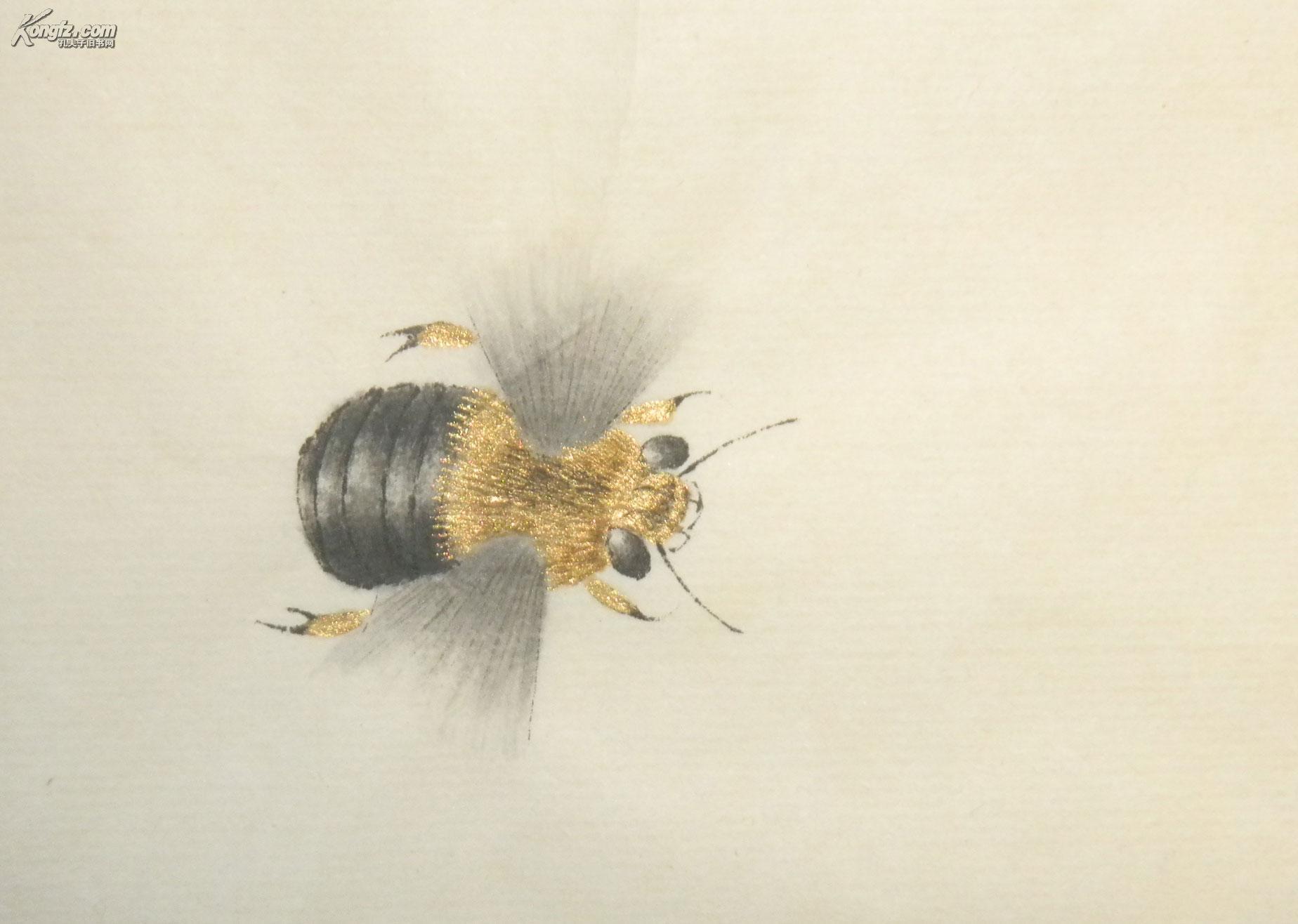 【图】齐白石 两只小蜜蜂 纸本 片 没有裱(凡不能7日内交割给信息的