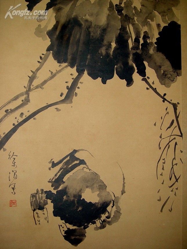 【图】一幅很老的徐渭荷蟹图 116x36cm 品如图,拍品信息,网上拍卖