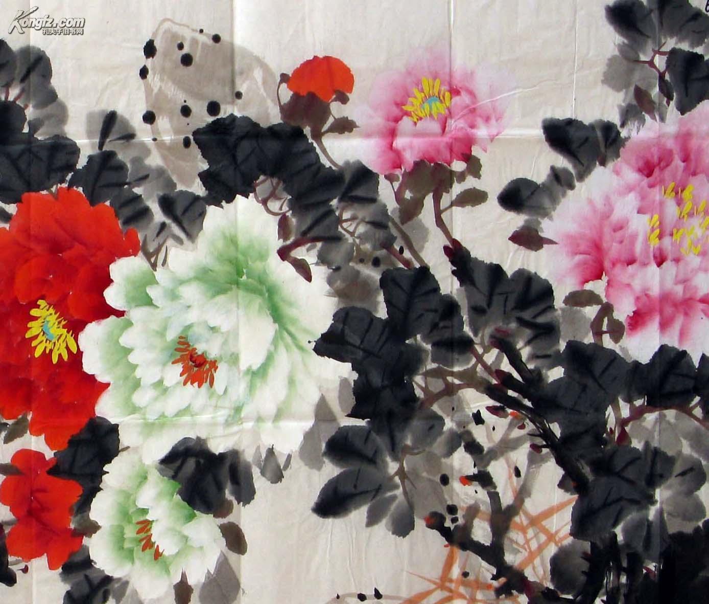 著名画家李子玉四尺写意牡丹◆还有多幅库存有意收藏者请联系可优惠